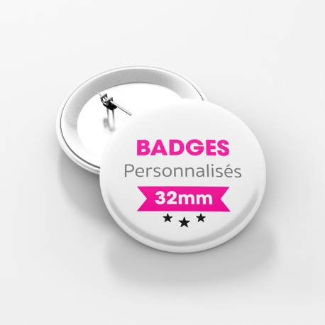 Badge(s) ronds perso 32 mm